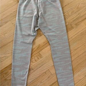 Nike Gray and Blue Leggings with Elastic Waistband